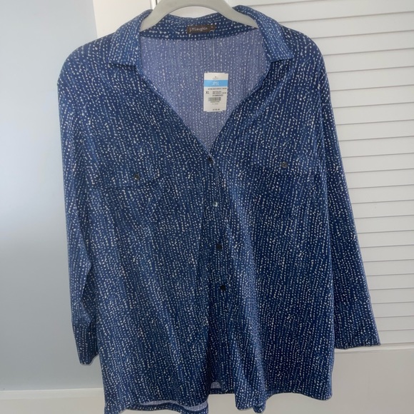 J.McLaughlin brynn mini Nordic lingon blouse - Picture 1 of 4